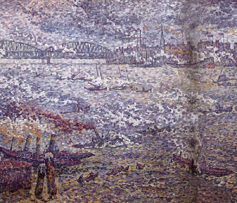 Paul Signac Rotterdam fog oil painting picture